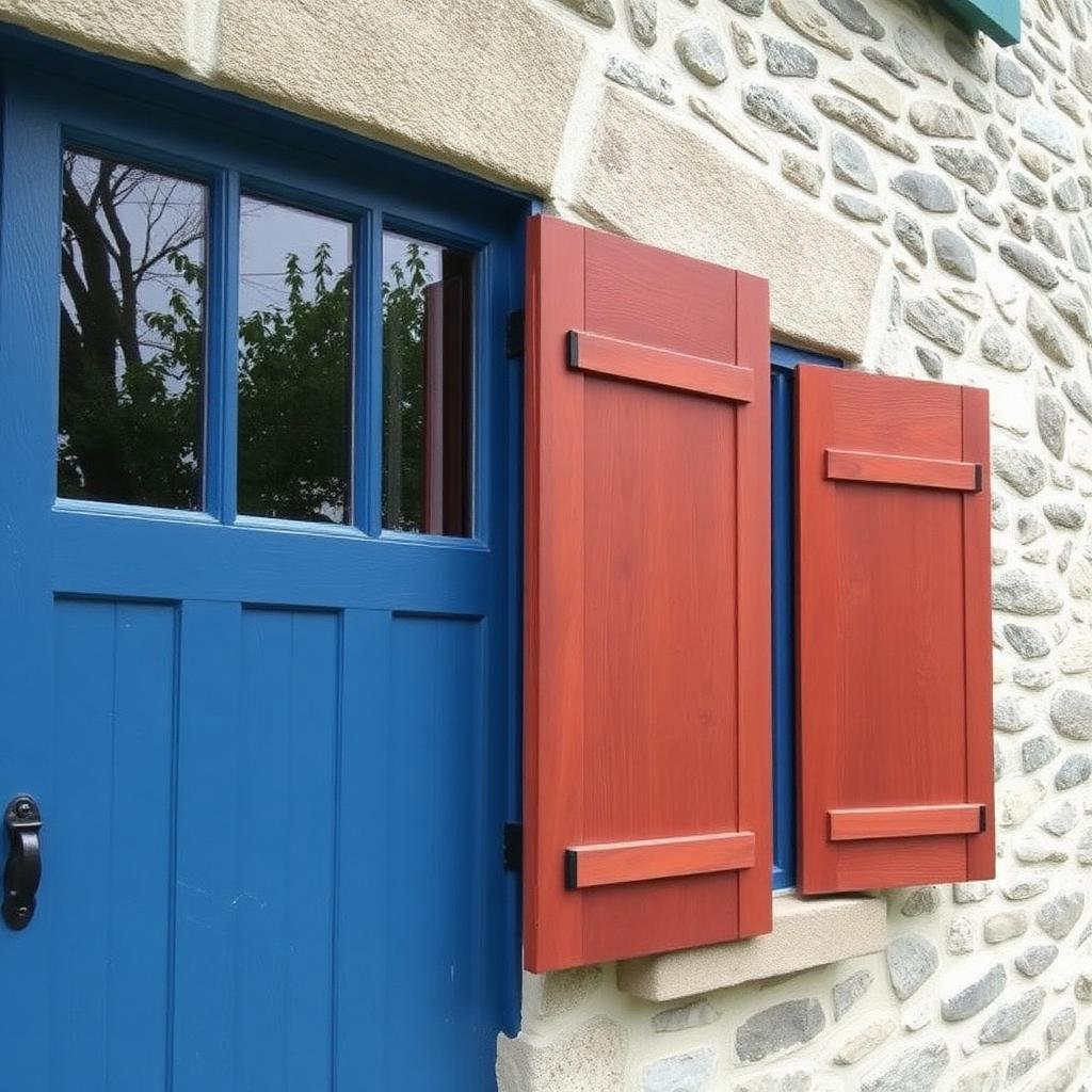 Volets et menuiseries extérieures repeints